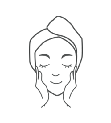 Tap lightly to absorb.