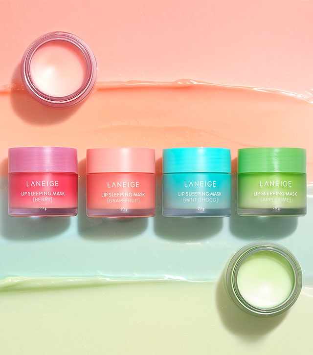 Four different scents of Lip Sleeping Mask